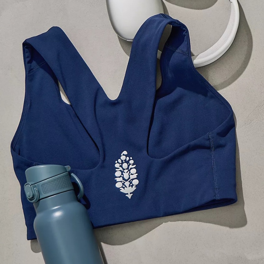 Free People Win Win Navy Blue Sports Bra